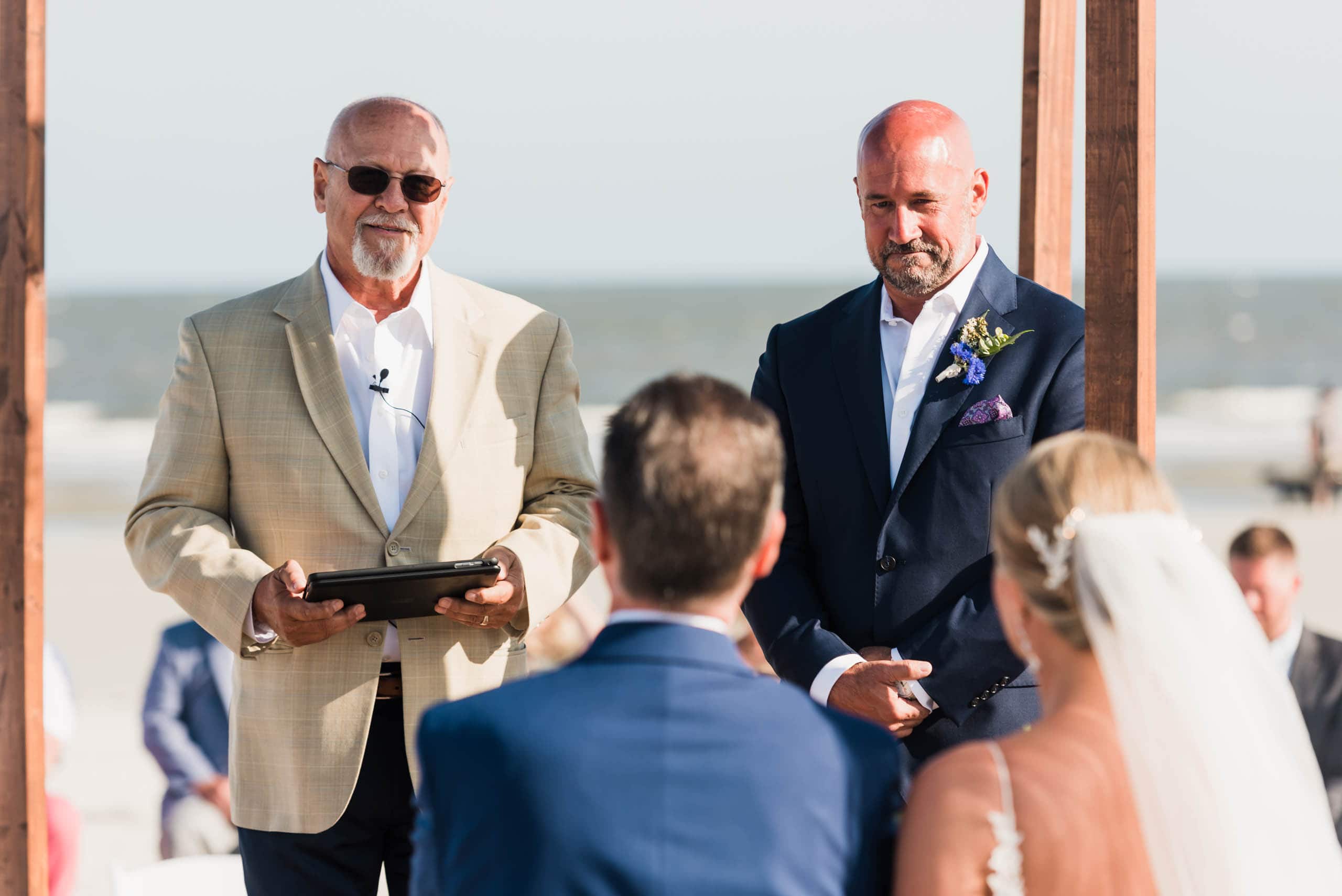 Bride and Groom Beach Ceremony on Fripp Island By Susan DeLoach Photography SC Wedding Photographer