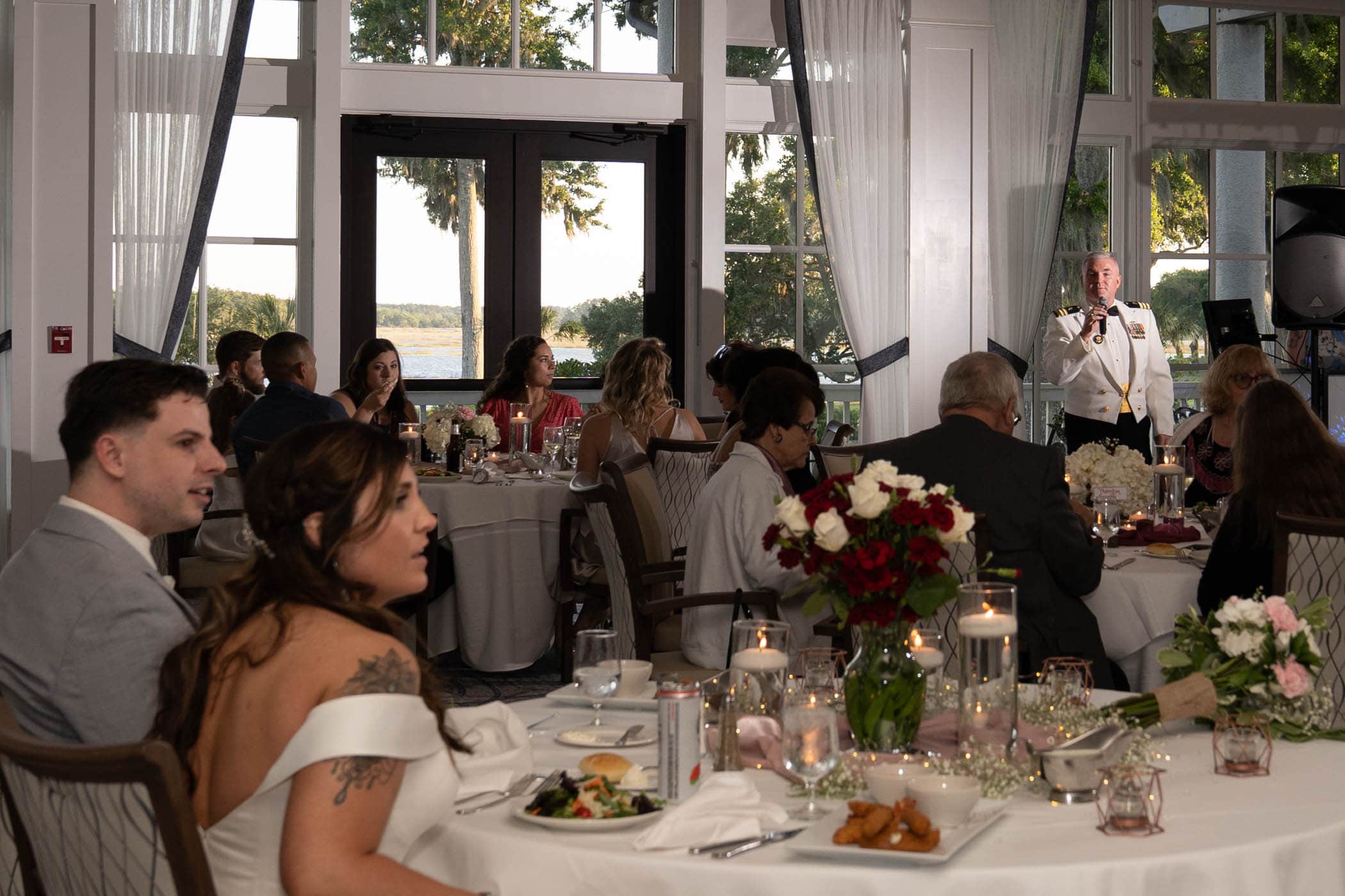 Father of the bride giving a speachDataw Island Club House by Susan DeLoach Photography SC wedding photographers