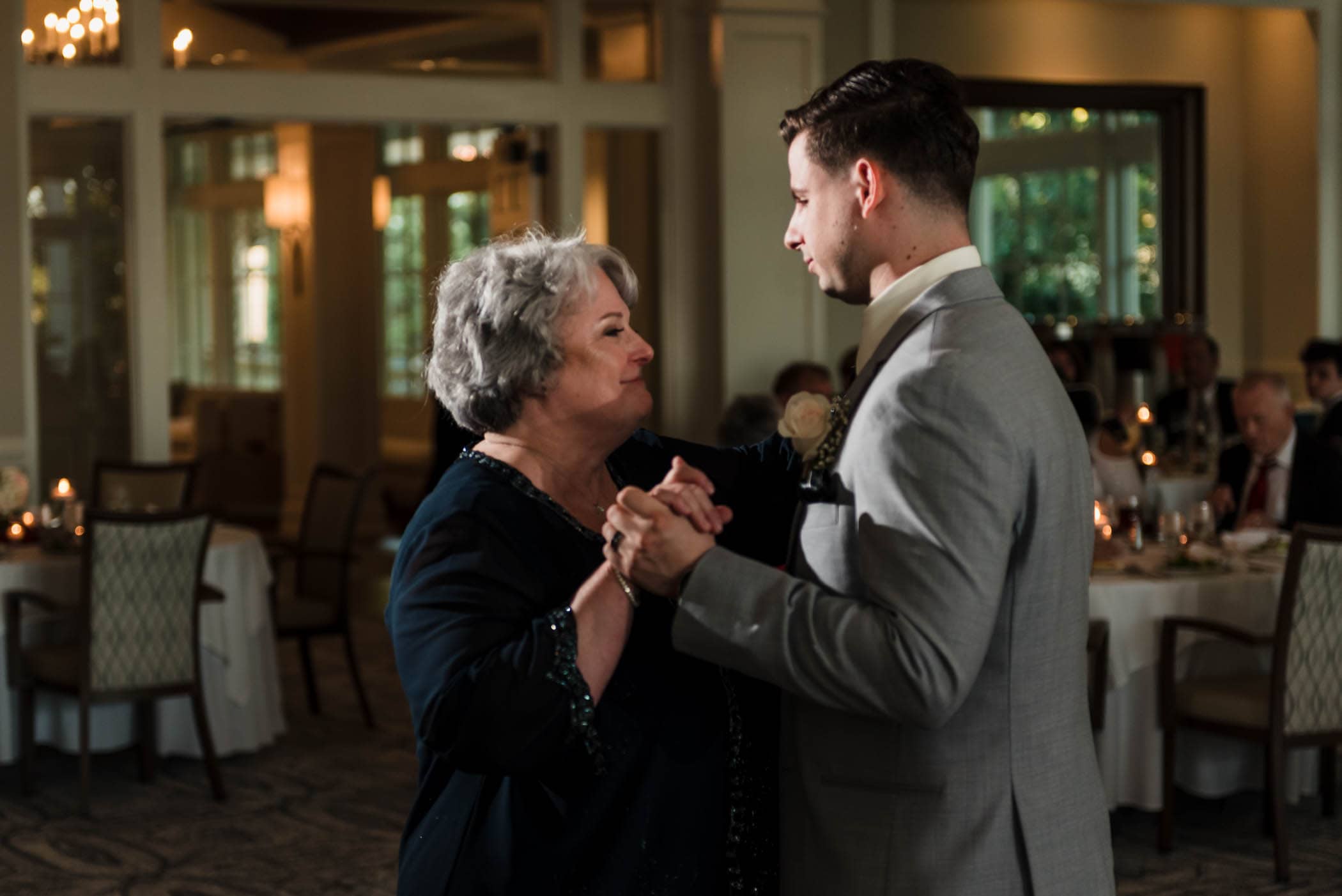 Groom and Mother of the Groom dancing Dataw Island Club House by Susan DeLoach Photography SC wedding photographers